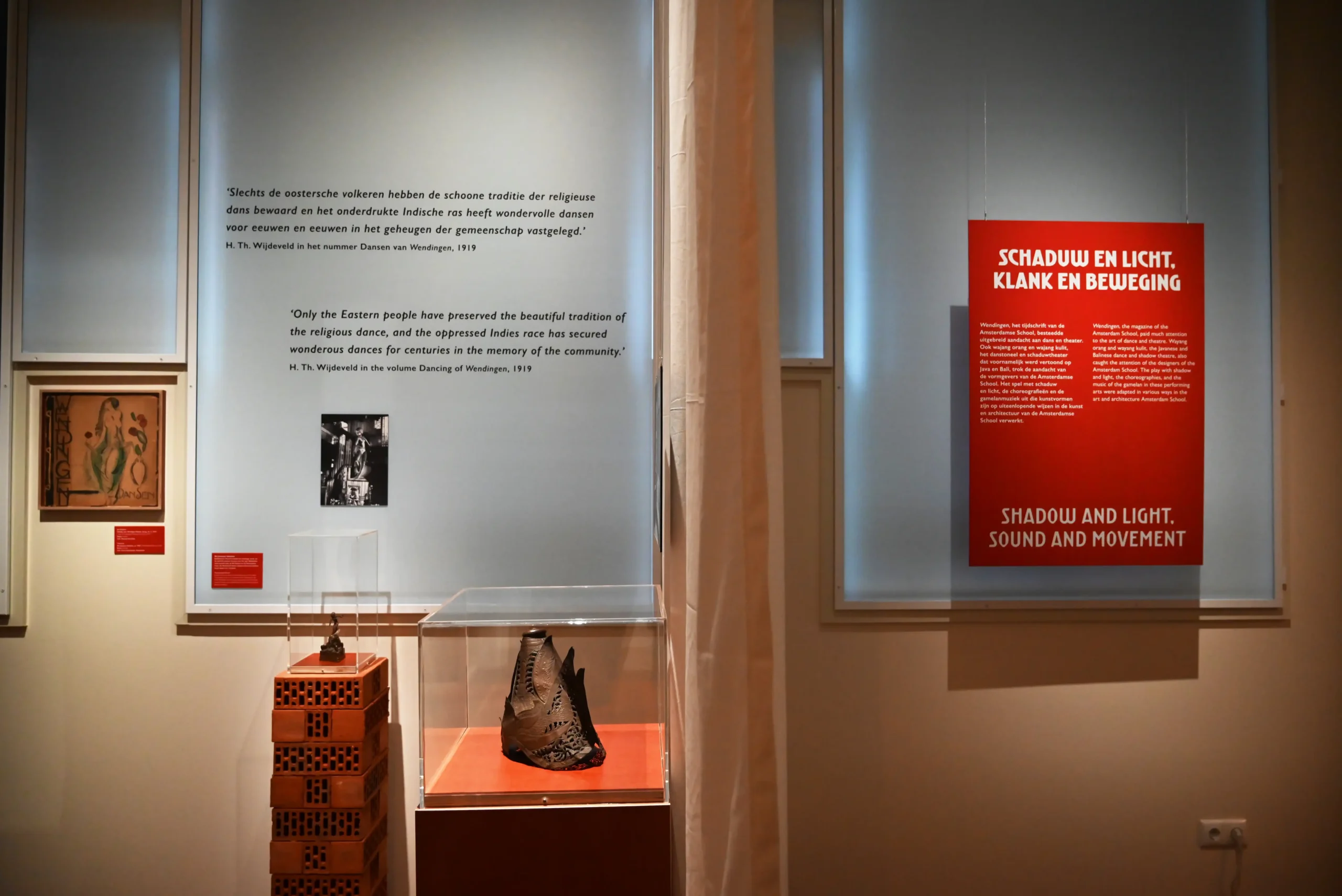 Photos of the Indonesia and the Amsterdam School exhibition in Museum Het Schip. December 1, 2022 – August 27, 2023 Design: Max Schulze Photo © Marcel Westhoff, Melle van Maanen & Gadis Fitriani Putri