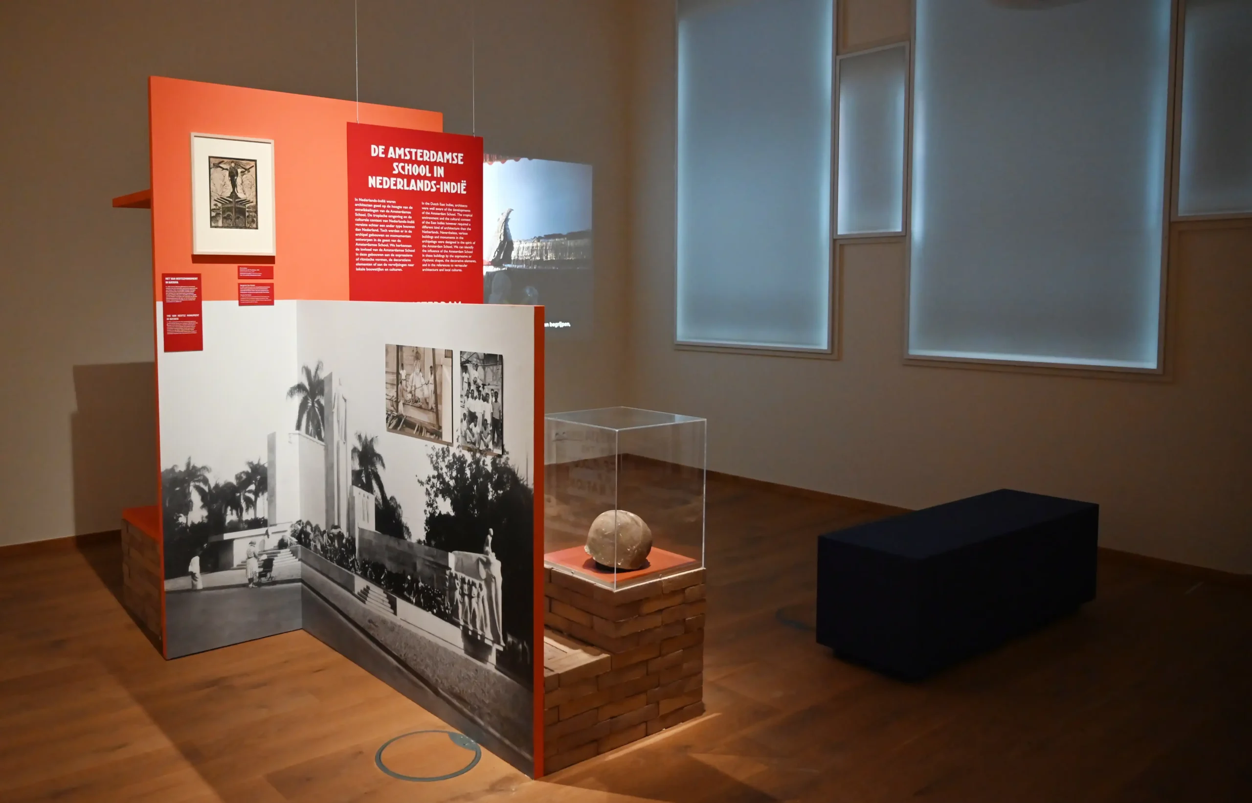 Photos of the Indonesia and the Amsterdam School exhibition in Museum Het Schip. December 1, 2022 – August 27, 2023 Design: Max Schulze Photo © Marcel Westhoff, Melle van Maanen & Gadis Fitriani Putri