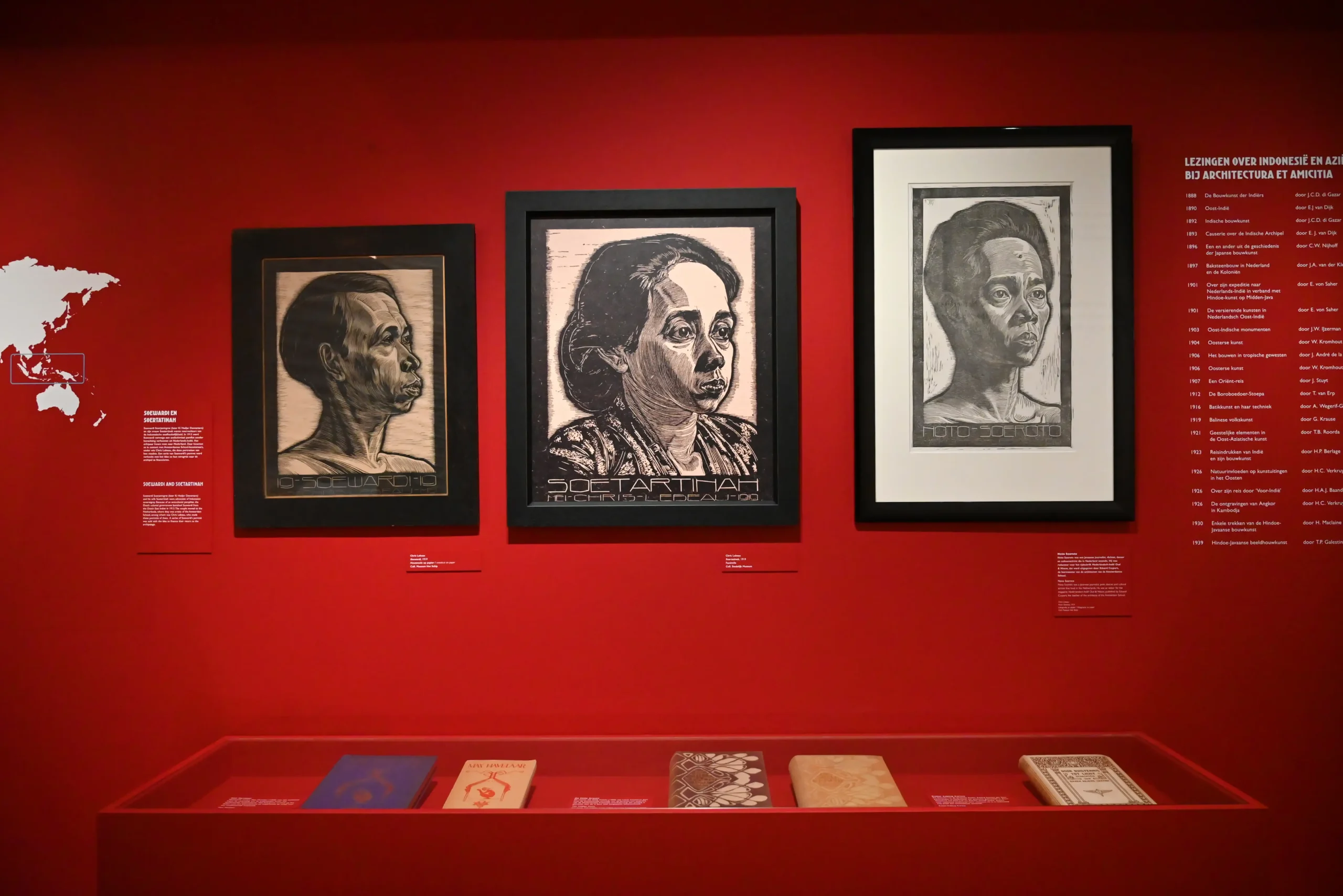 Photos of the Indonesia and the Amsterdam School exhibition in Museum Het Schip. December 1, 2022 – August 27, 2023 Design: Max Schulze Photo © Marcel Westhoff, Melle van Maanen & Gadis Fitriani Putri