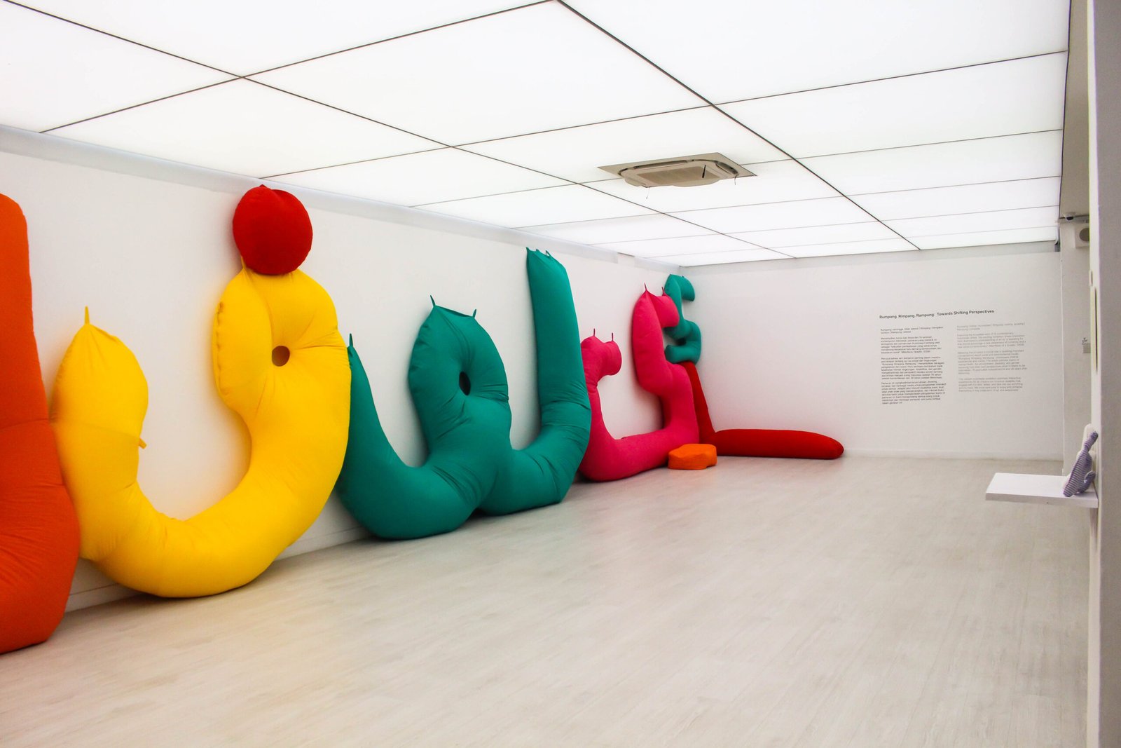 Photos from the exhibition "Rumpang. Rimpang. Rampung: Towards Shifting Perspectives" (2024). Organized by CultureLab at Contemporary Art Gallery (CAG), Taman Mini Indonesia Indah (TMII) (2024). Photo credit: Helmi Adam/CAG TMII