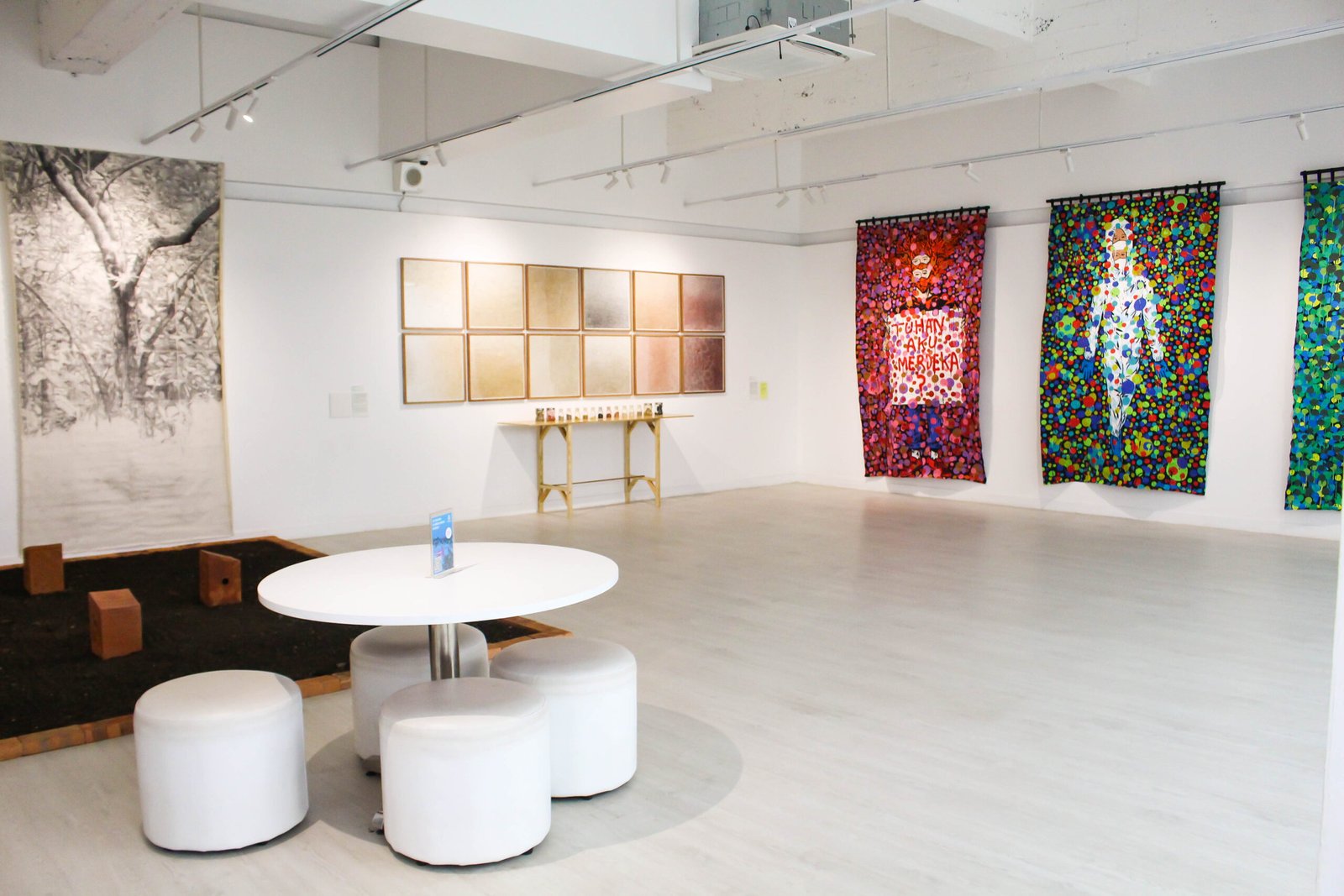 Photos from the exhibition "Rumpang. Rimpang. Rampung: Towards Shifting Perspectives" (2024). Organized by CultureLab at Contemporary Art Gallery (CAG), Taman Mini Indonesia Indah (TMII) (2024). Photo credit: Helmi Adam/CAG TMII