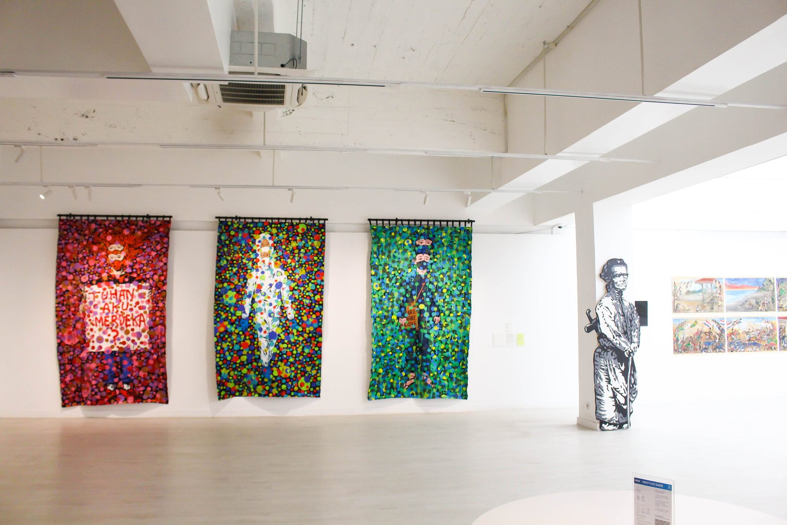 Photos from the exhibition "Rumpang. Rimpang. Rampung: Towards Shifting Perspectives" (2024). Organized by CultureLab at Contemporary Art Gallery (CAG), Taman Mini Indonesia Indah (TMII) (2024). Photo credit: Helmi Adam/CAG TMII